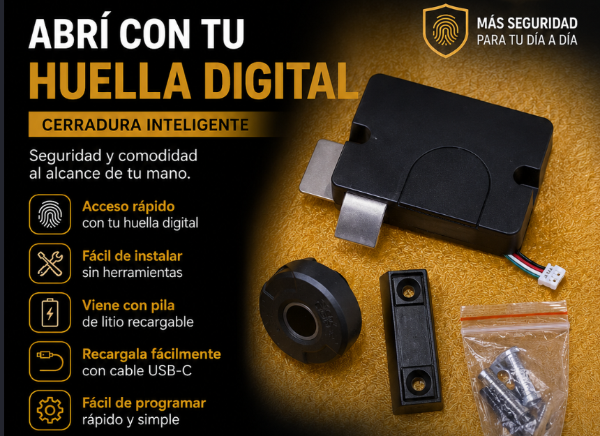 Abri un cajon con tu huella digital. Módulo Facil de Instalar
